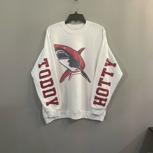 Ole Miss Hotty Toddy Glitter Oversized Sweatshirt One Size